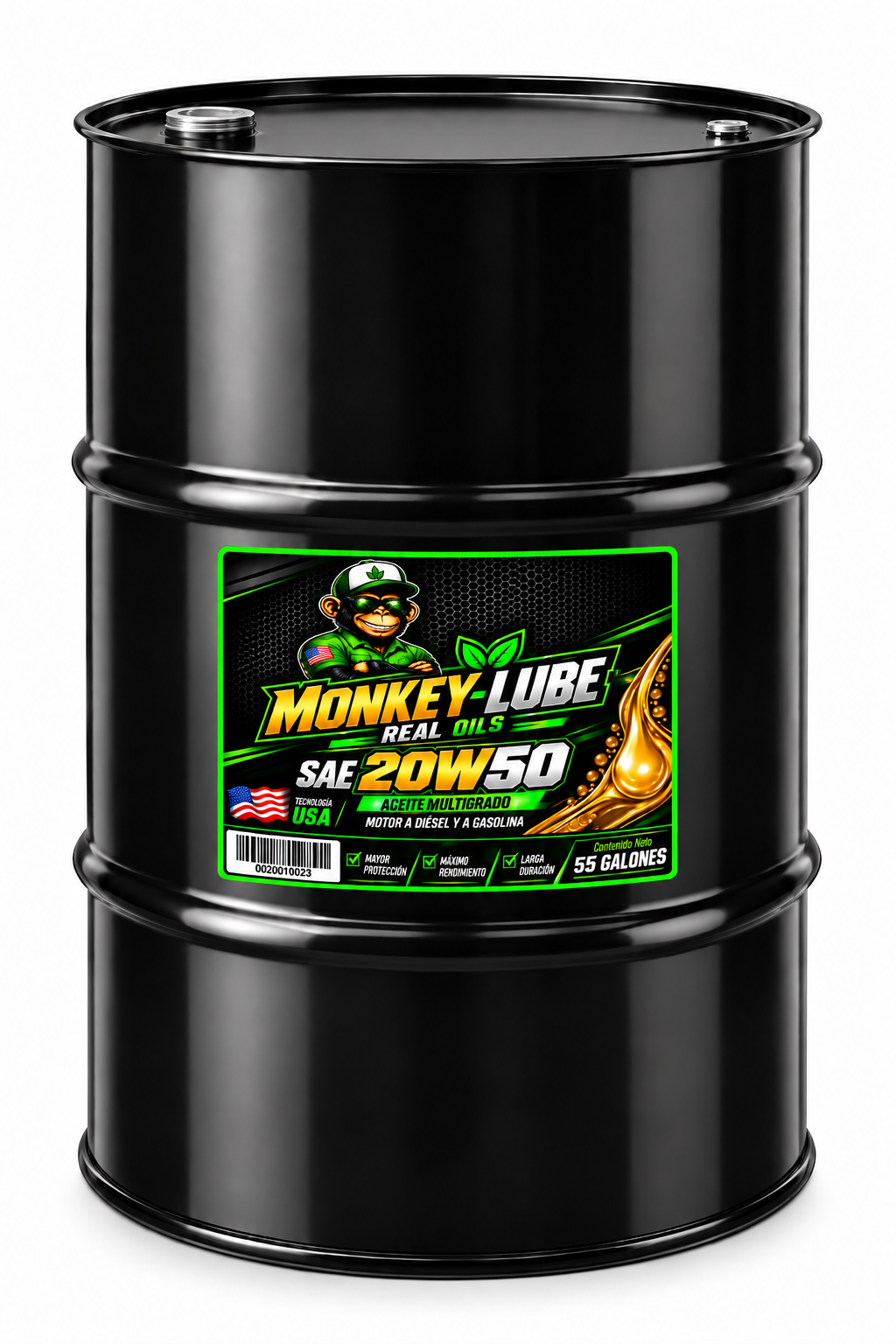 MONKEY-LUBE SAE 20W-50 – ACEITE MULTIGRADO PARA MOTOR